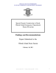 Report Submitted to the - Rhode Island General Assembly