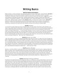 Writing Basics - ALS Writing Resources