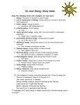 Energy/Power Study Guide - DiMaggio-Science