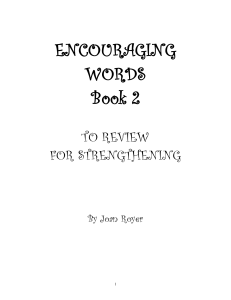 Word format - Experiencing Jesus Christ Through the Bible, Prayer