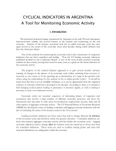 CYCLICAL INDICATORS IN ARGENTINA A Tool for Monitoring