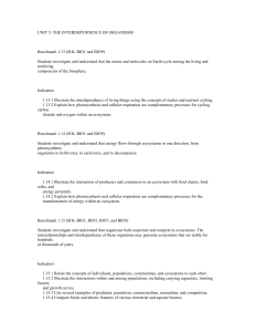 unit 5: the interdependence of organisms