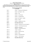 Suggested Teaching Schedule