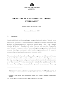 Monetary policy strategy in a global environment