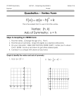 Graphing_Quadratics in Vertex Form Notes
