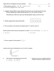 Algebra Review #2