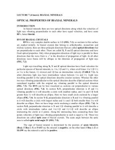 optical properties of biaxial minerals