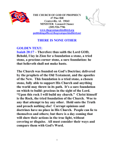 There is None Other - The Church of God of Prophecy Centreville AL