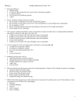 Biology-1 Sample Questions for Exam Two Facilitated diffusion