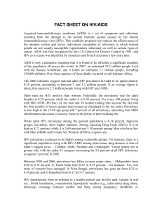 fact sheet on hiv/aids - TB Association of India