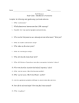Name Class ______ Earth Science Study Guide: Introduction to