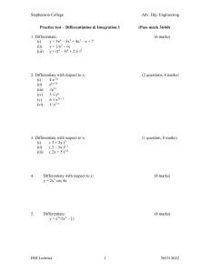 Simultaneous equations : two equations, two variables (e