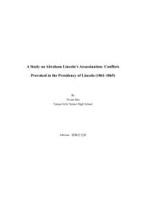 A Study on Abraham Lincoln`s Assassination: Conflicts Provoked in