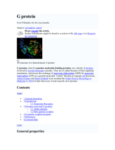 G protein–coupled receptors