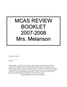 MCAS Review Booklet