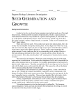 Seed Germination and Growth