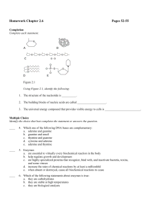 Homework Chapter 2.6 Pages 52-55 Completion Complete each