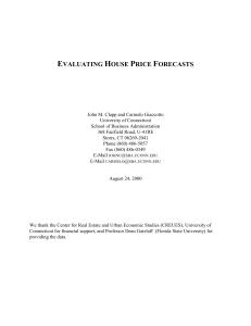 comparing forecasts for house prices