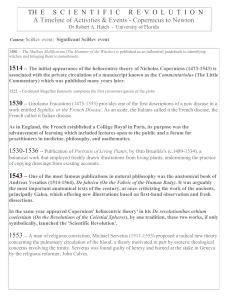 Scientific Revolution Timeline