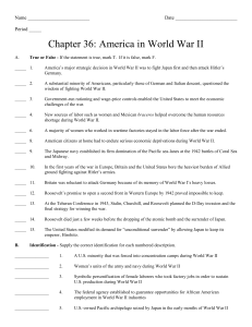 Chapter 36: America in World War II