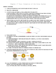 Chapter 17 Tour: Formation of the Solar System