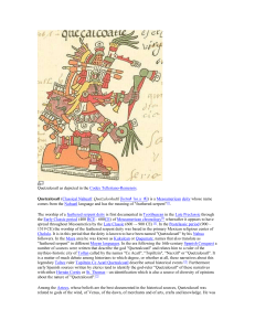Quetzalcoatl as depicted in the Codex Telleriano