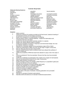 Evolution Study Guide