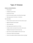Types of Volcanoes- Class Notes