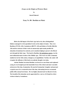 Whitwell - Essays on the Origins of Western Music