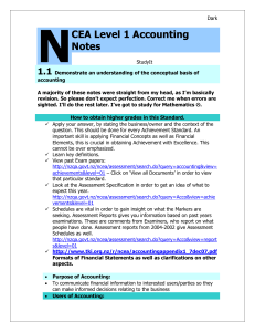 NCEA Level 1 Accounting Notes