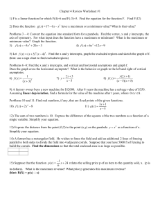 Chapter 4 Review Worksheet