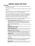 Geology Unit Project – Landforms