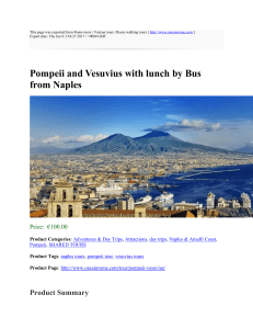 Pompeii and Vesuvius with lunch by Bus from Naples : Rome tours