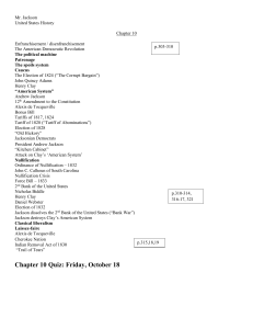 Mr. Jackson United States History Chapter 10 p.303