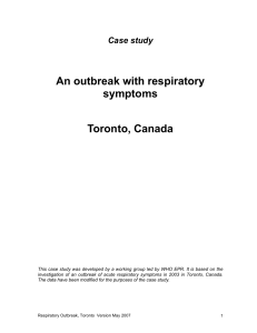 Case study: Investigation of an outbreak of