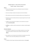 Biology Chapter 4: Cells and Their Environment Section 1 Notes