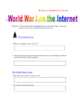 World War I Interactive Worksheet