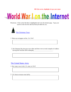 World War I Interactive Worksheet