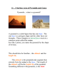 11 – 3 Surface Area of Pyramids and Cones