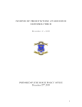 REPORT ON THE 2009 HOUSE ECONOMIC FORUM