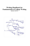 title page - Fundamentals of College Writing