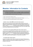Measles information for contacts