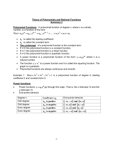 Polynomial and rational functions