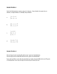 Sample Problem 1 Solve the following linear systems using row