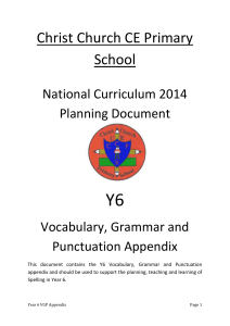 Year 6 Vocabulary, Grammar and Punctuation