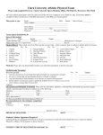 Athletic Physical Examination Form