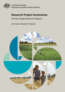 Soil Carbon Research Program - Department of Agriculture and