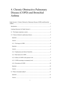 4. Chronic Obstructive Pulmonary Disease (COPD) and Bronchial