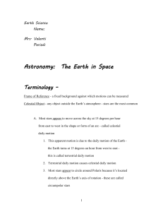 the earth in space - North Salem Schools Teachers Module