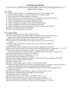 Fall Final Exam Review Questions